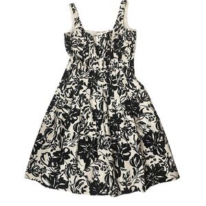 RALPH LAUREN | Black/White Floral Dress | Size 4